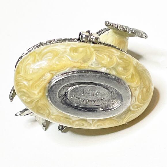 Jay Strongwater Love Birds Swarovski Enamel Trinket Box - Picture 4 of 4